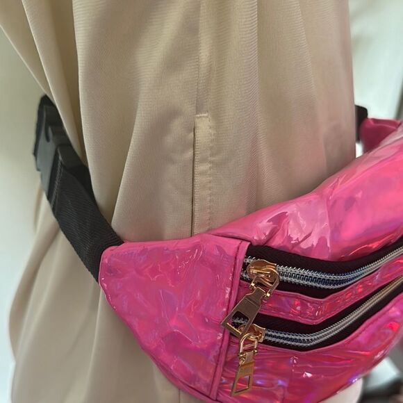 irisesdent bright  Pink Fanny Pack - Picture 2 of 6